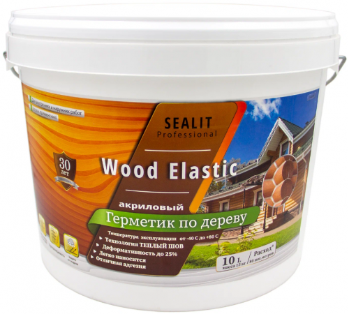 ГЕРМЕТИК - Sealit Wood Elastic для работы с деревянными материалами 5 л